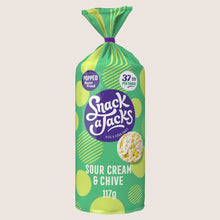 Snack a Jacks Sour Cream & Chive Snacks Rice Cakes Sharing Crisps Free From Artificial Additives 117g