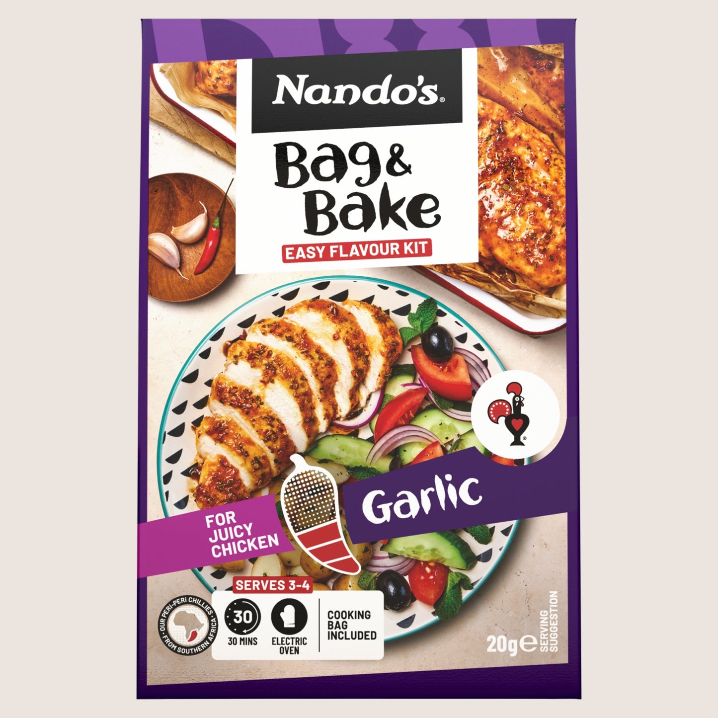 Nando's Garlic Bag & Bake Gluten Free Halal 20g