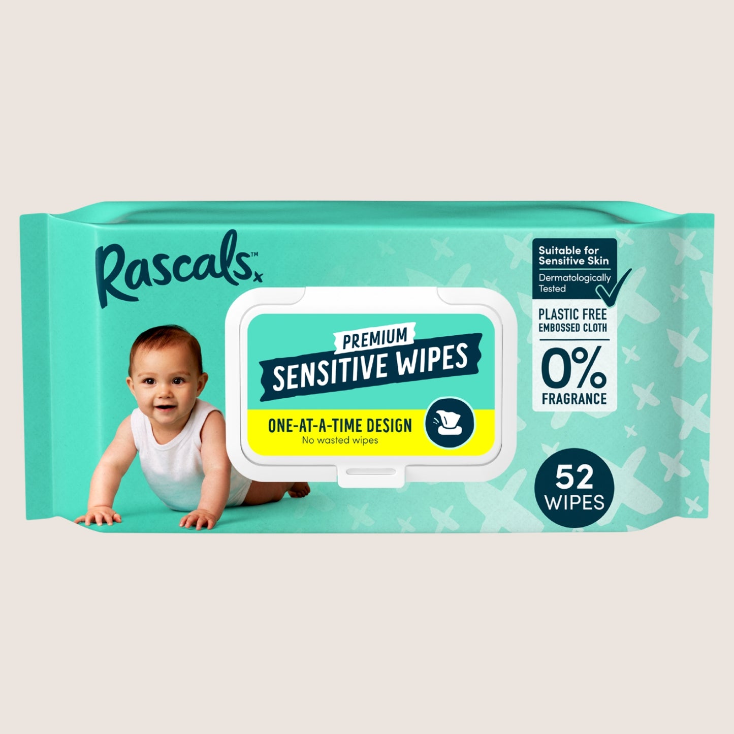 RASCALS Premium Sensitive Wipes Sensitive Skin 52 Count