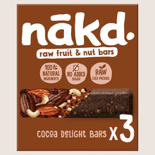 Nakd Cocoa Delight Fruit & Nut Bars Gluten Free 3 x 35g