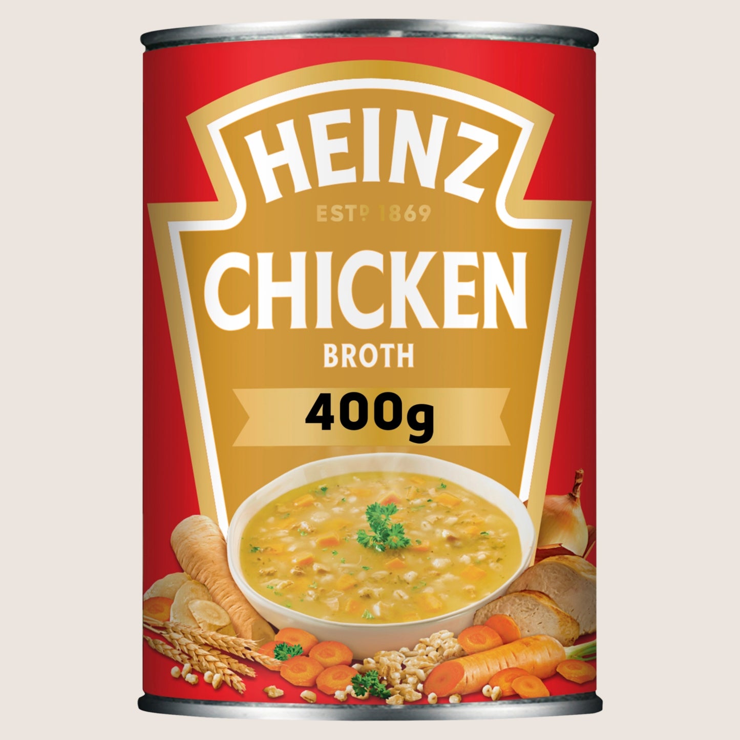 Heinz Chicken Broth Soup Low Fat 400g
