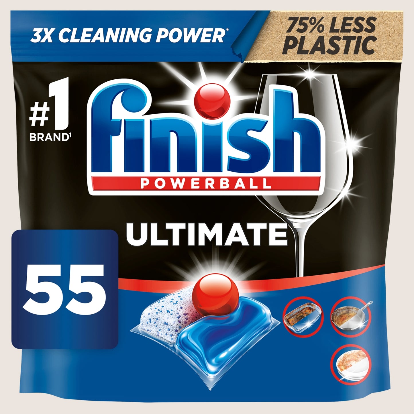 Finish Ultimate All In One Dishwasher Tablets Fresh - 55 Tabs