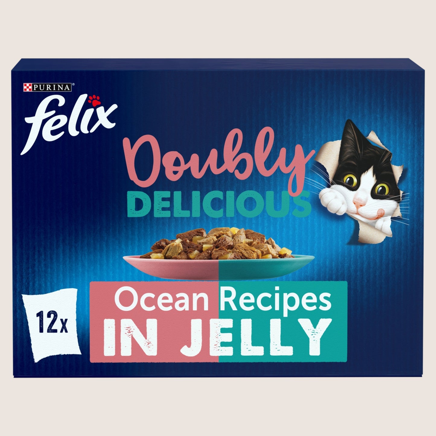 Felix Doubly Delicious Ocean Recipes in jelly With Omega Oils 12 x 85g