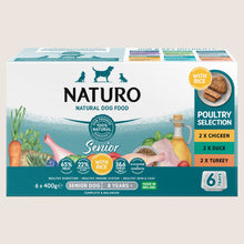 Naturo Natural Dog Food Senior Poultry Selection 8 Years + With Omega Oils 6 x 400g