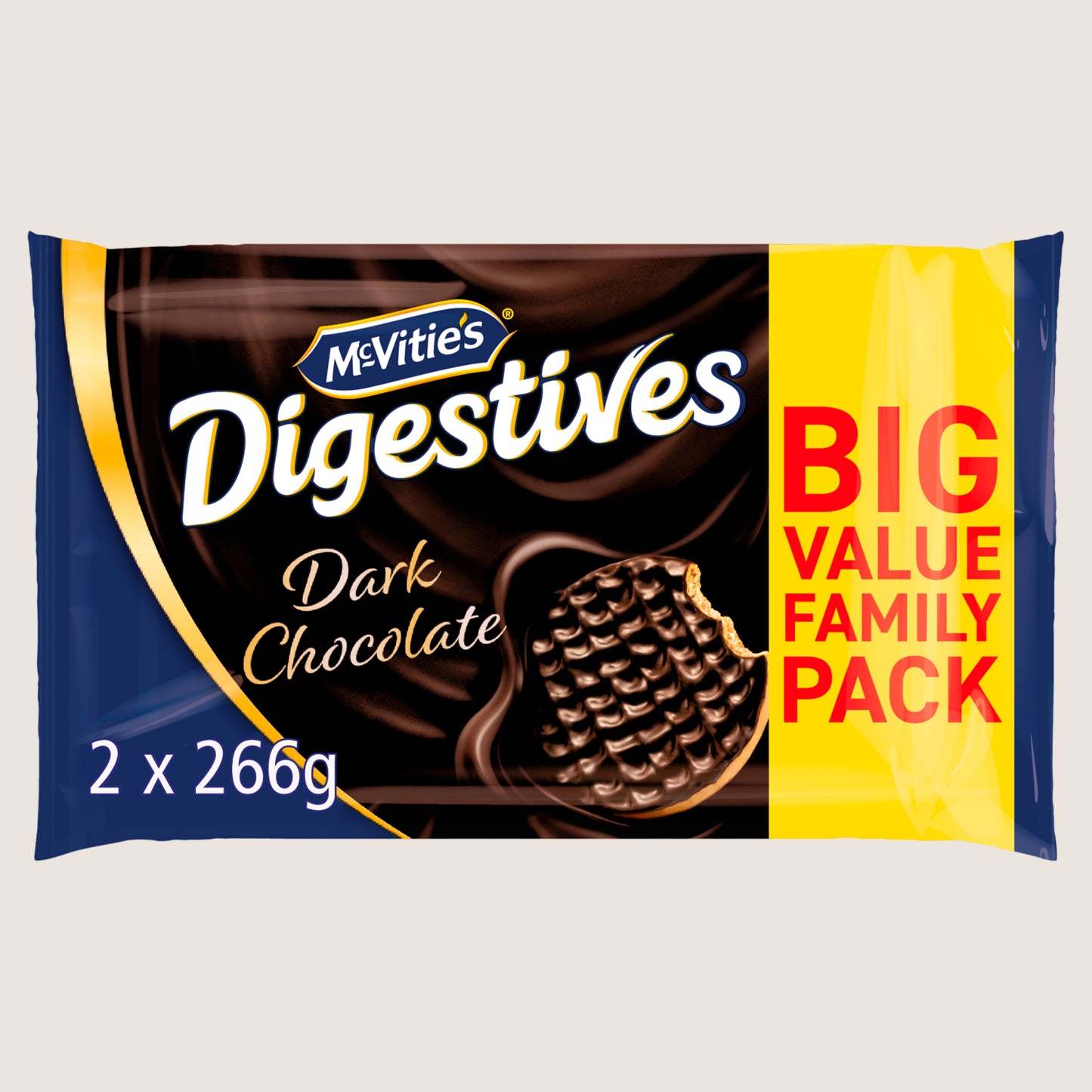 McVitie's Dark Chocolate Digestive Biscuits Dark Chocolate 2 x 266g