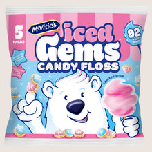 McVitie's Iced Gems Candy Floss Flavour Free From Artificial Additives 5 x 23g