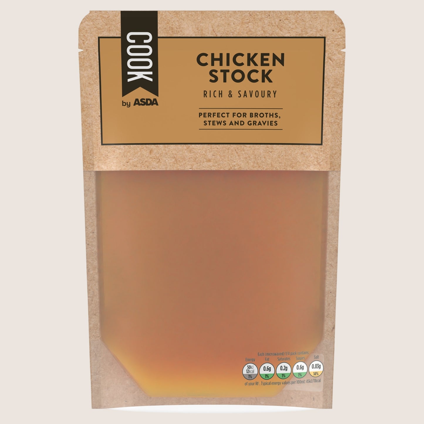 Cook by ASDA Chicken Stock No Artificial Additives 450g