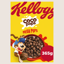 Kellogg's Coco Pops Mega Pops Chocolate Breakfast Cereal Vitamin Fortified 365g