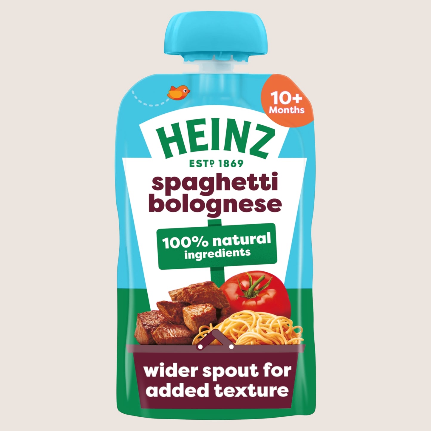 Heinz Spaghetti Bolognese Baby Food Pouch 10+ Months No Artificial Additives 180g