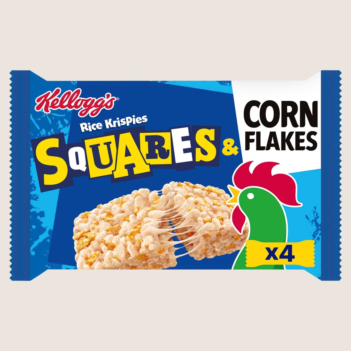 Kellogg's Squares & Corn Flakes Rice Krispies Bars  Vitamin Fortified 4 x 31g
