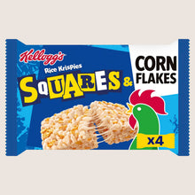 Kellogg's Squares & Corn Flakes Rice Krispies Bars  Vitamin Fortified 4 x 31g