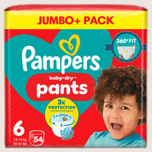 Pampers Baby-Dry Nappy Pants Size 6 Dermatologist Tested 54 Nappie 13kg