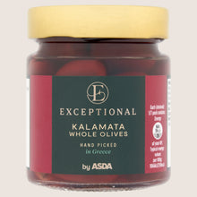 Exceptional by ASDA Kalamata Whole Olives No Artificial Additives 200g