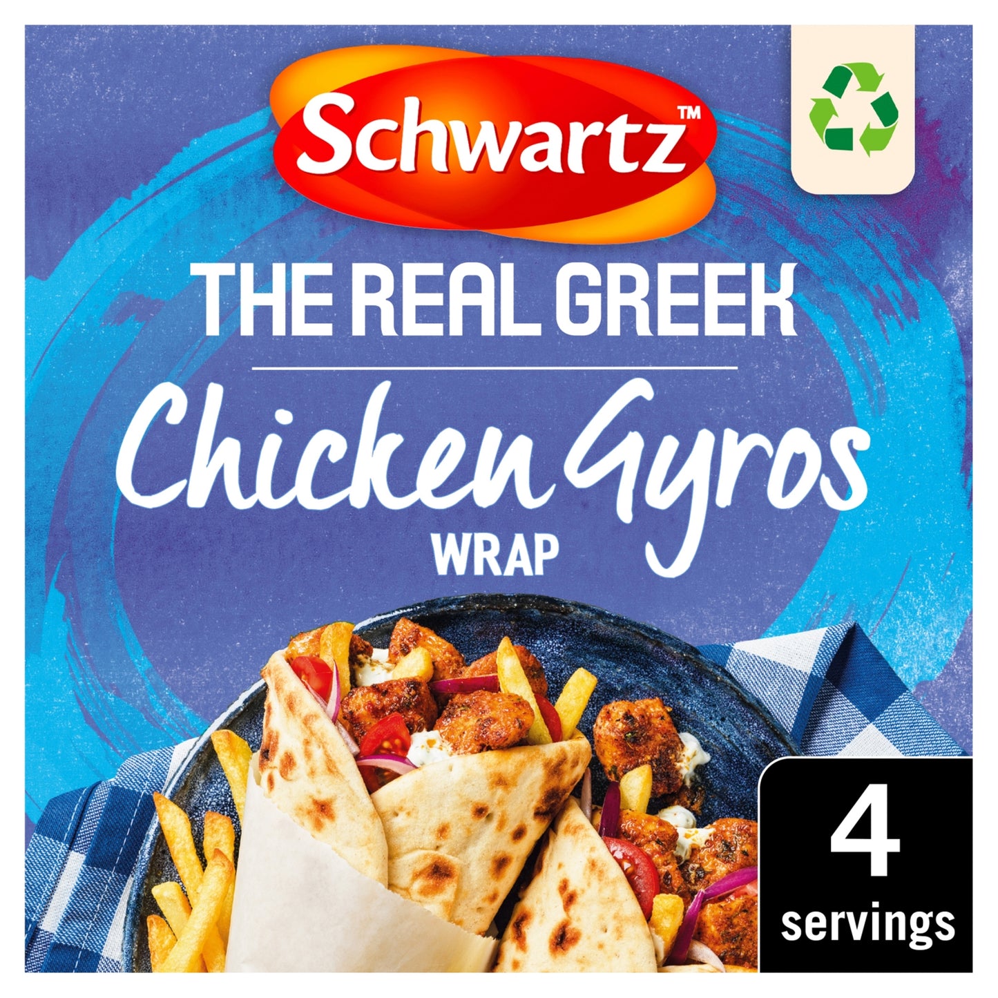 Schwartz The Real Greek Chicken gyros Wrap Recipe Mix Vegan Friendly 20g