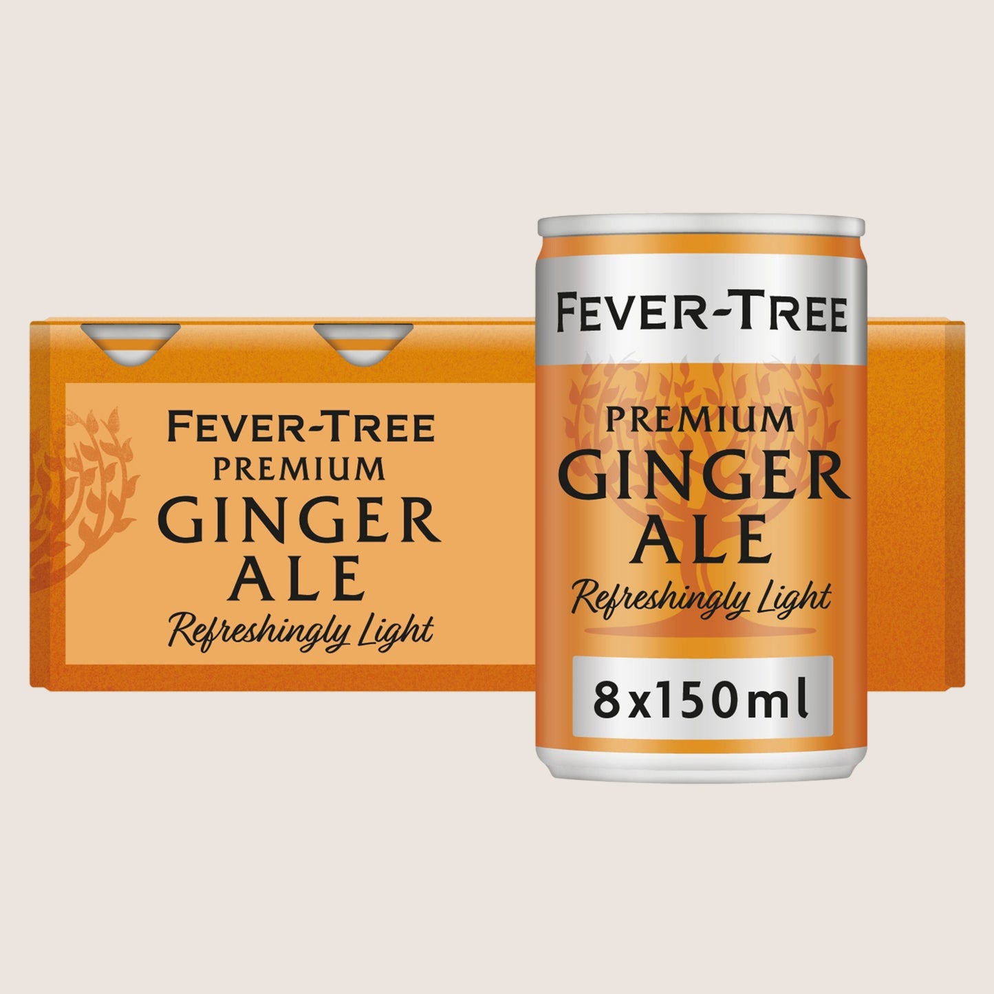 Fever-Tree Refreshingly Light Premium Ginger Ale Light 8 x 150ml