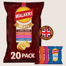 Walkers Meaty Variety Crisps No Artificial Additives 20 x 25g