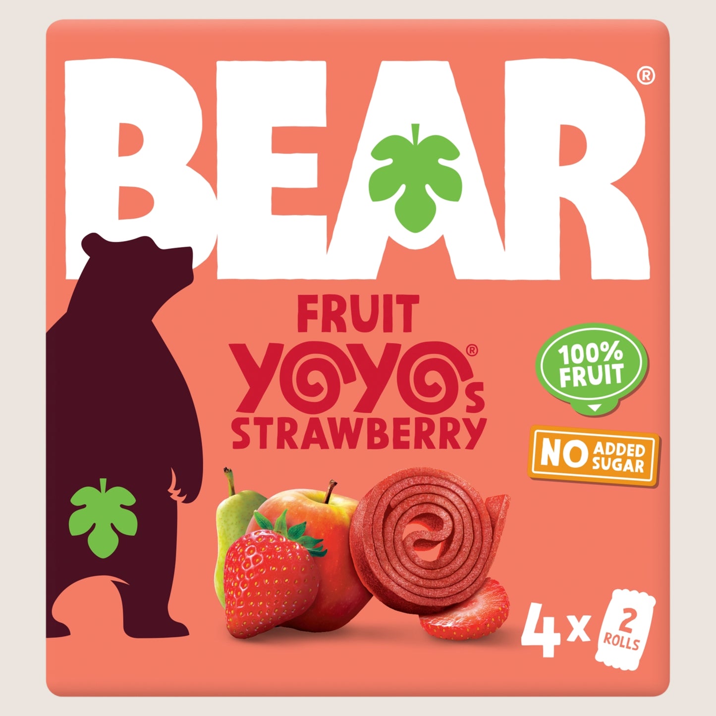 BEAR Fruit Yoyos Strawberry Gluten Free 4 x 20g