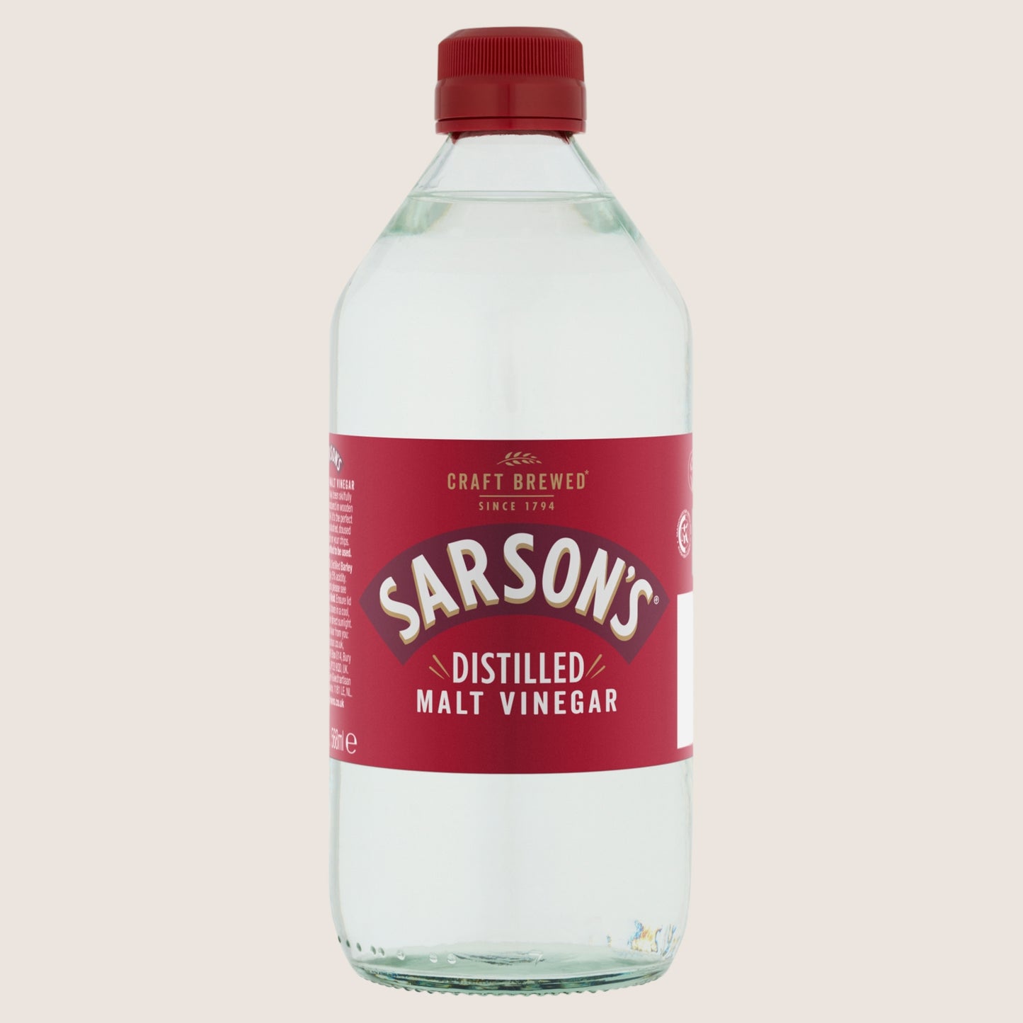 Sarsons Distilled Malt Vinegar No Artificial Additives 568ml