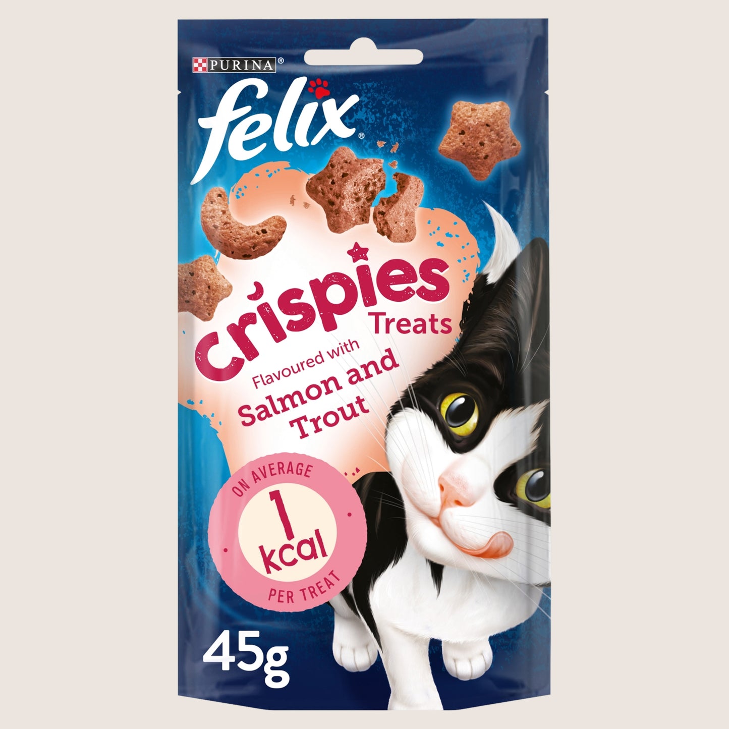 Felix Crispies Salmon and Trout Cat Treats With Omega Oils 45g