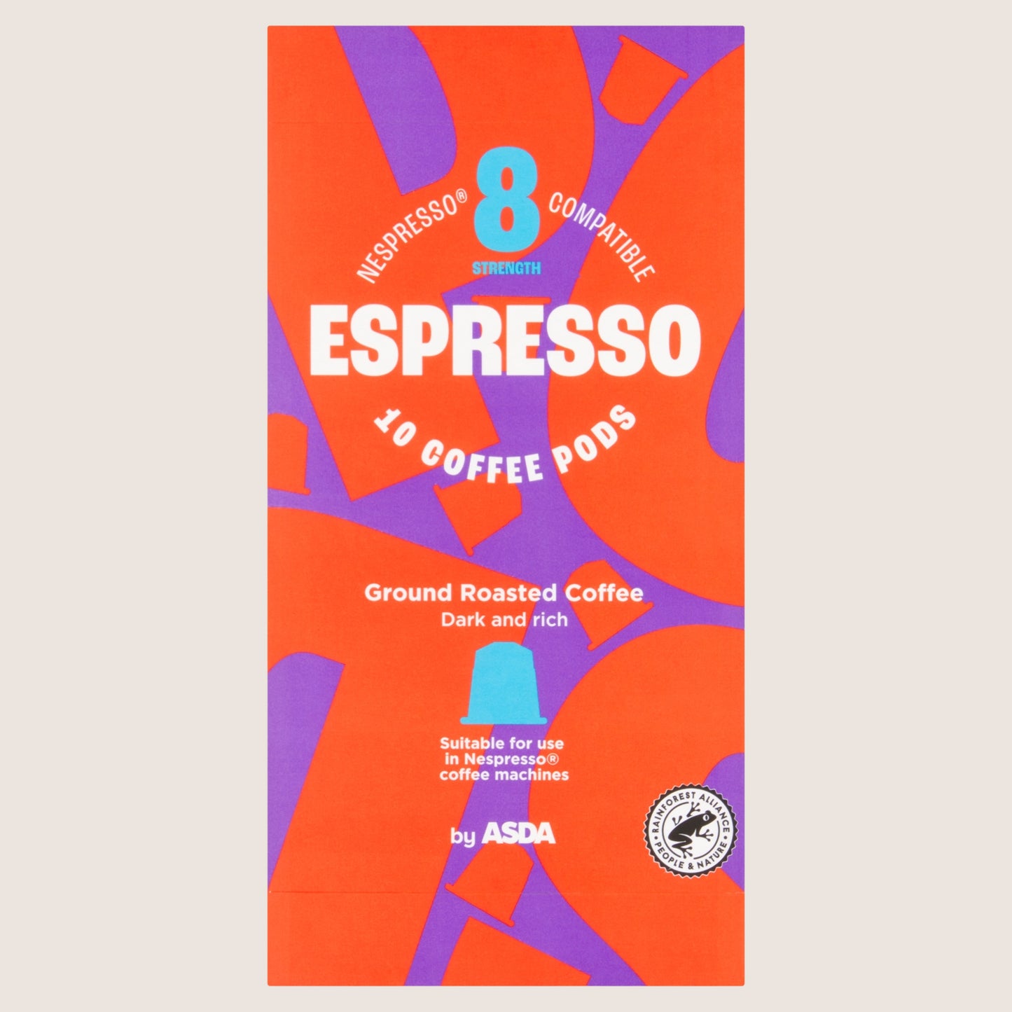 ASDA Espresso Coffee Pods No Artificial Additives 10 x 5.2g