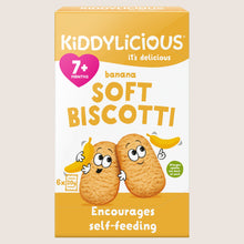 Kiddylicious Banana Soft Biscotti 7+ Months Free From Artificial Additives 6 x 20g