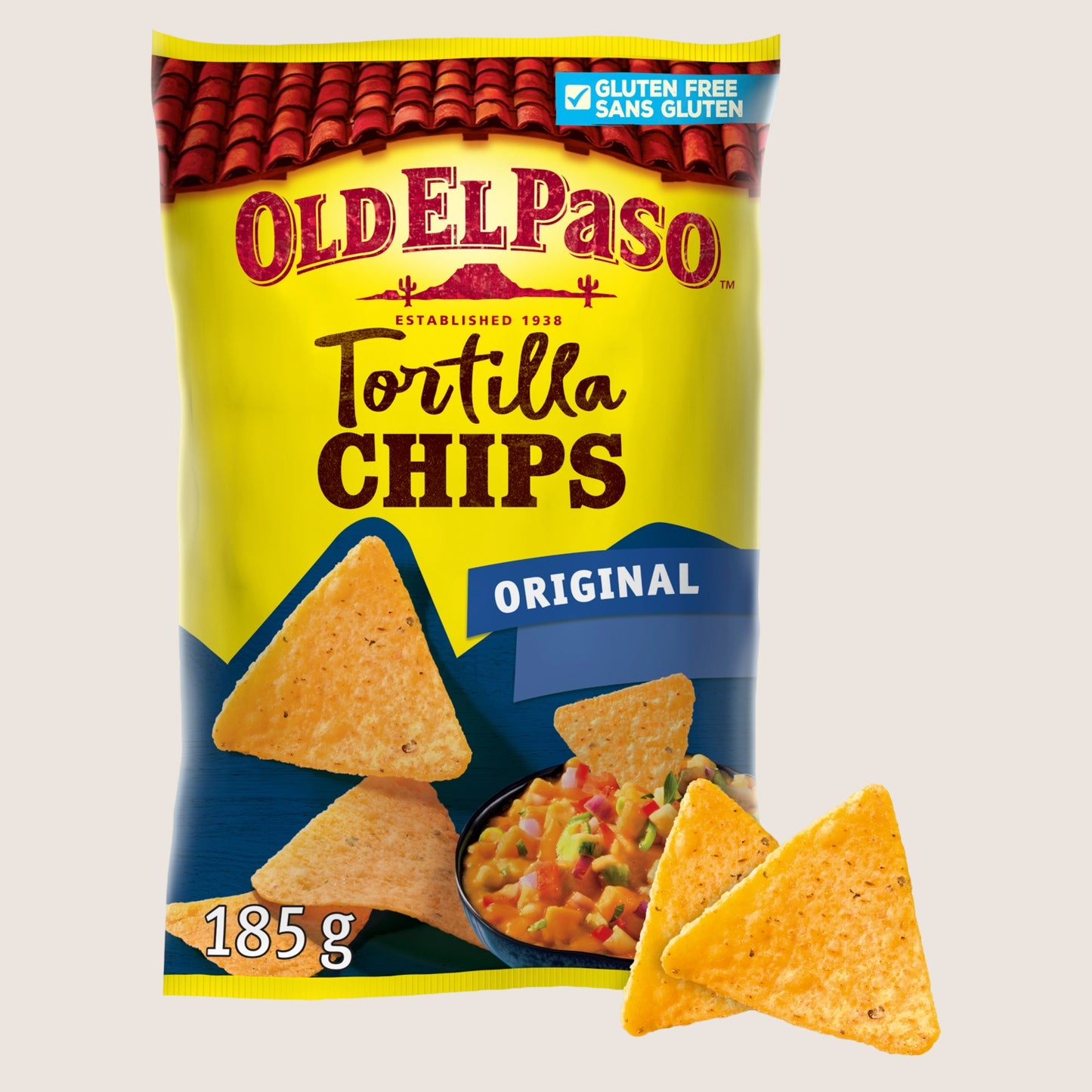 Old El Paso Gluten Free Crunchy Salted Tortilla Chips Gluten Free 185g
