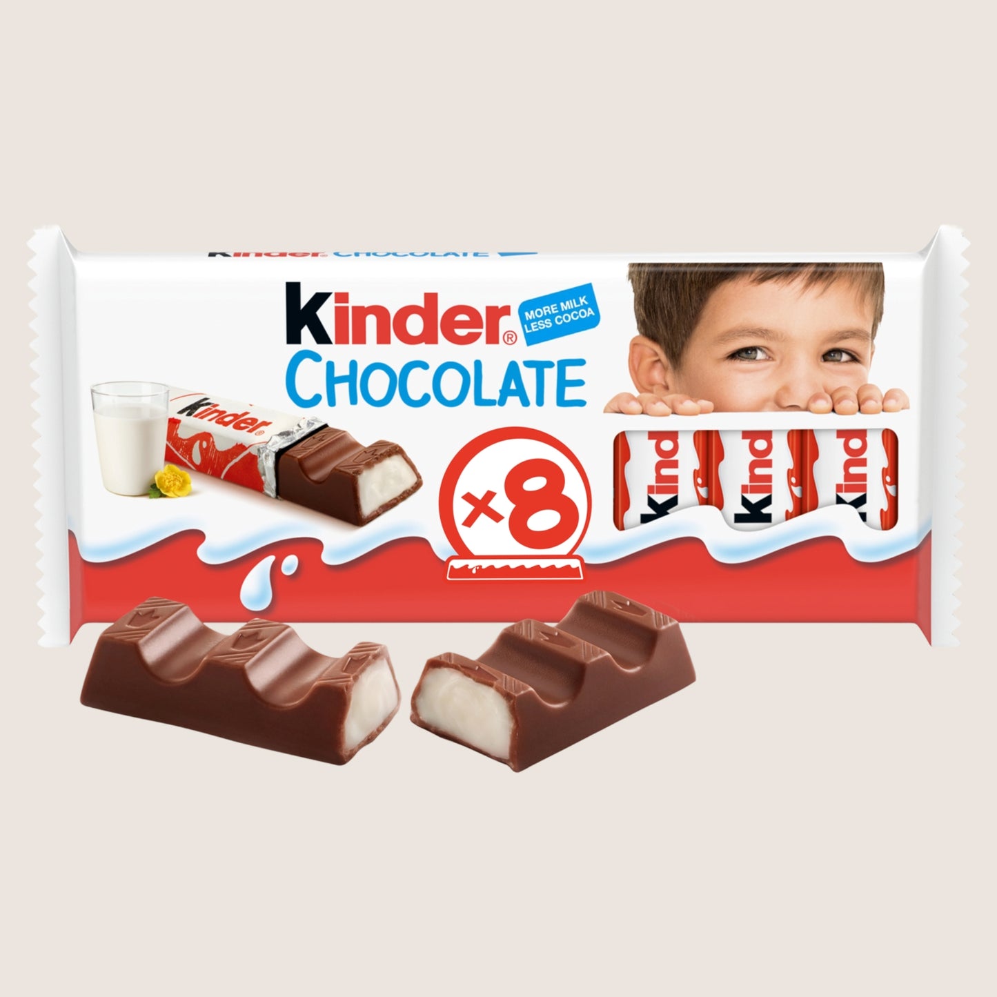 Kinder Milk Chocolate Fun Size Treat Snack Bars 8 Pack 8 x 12.5g