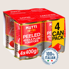 Mutti Peeled Whole Plum Tomatoes Sun Ripened Tomatoes 4x400g