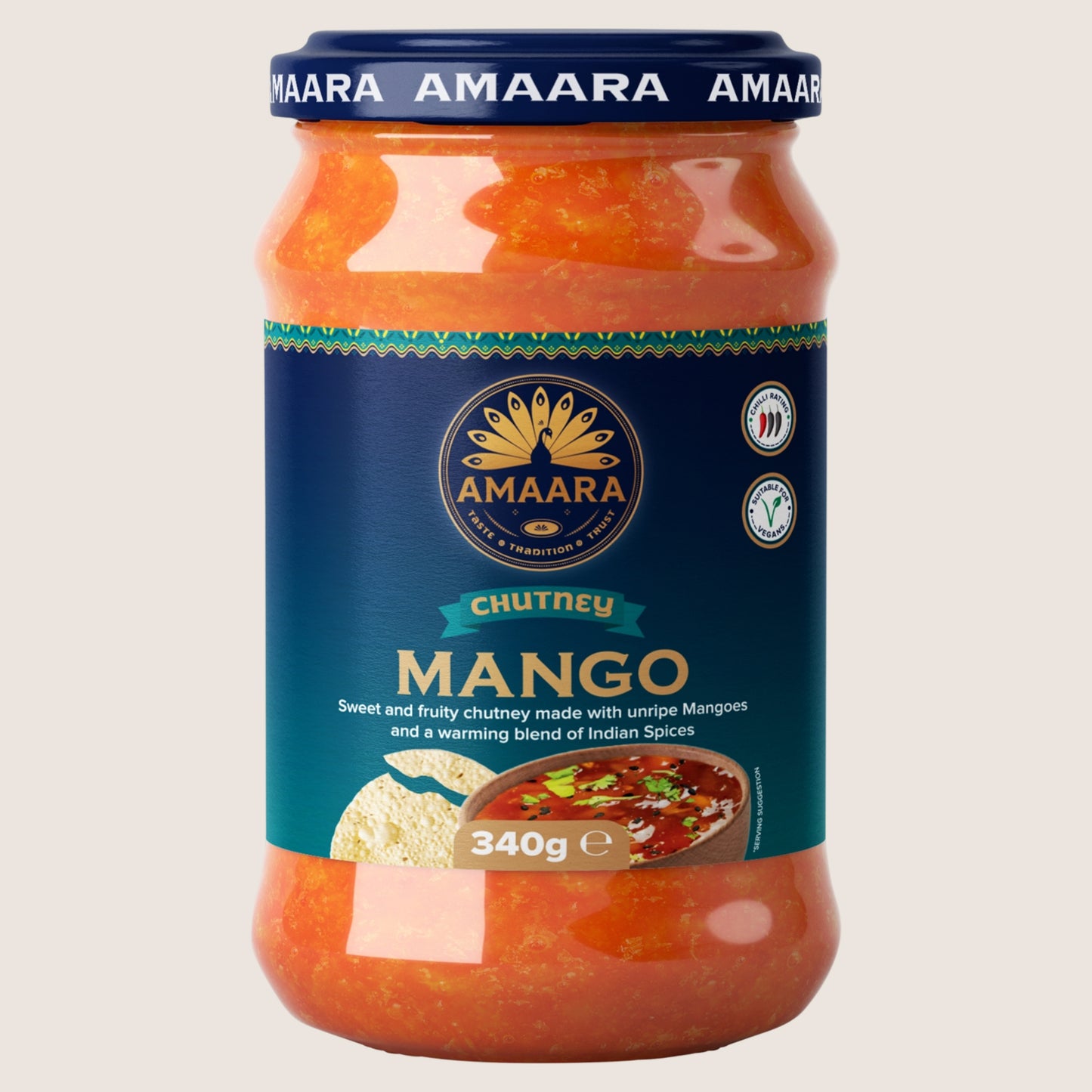 Amaara Mango Chutney No Artificial Additives 340g