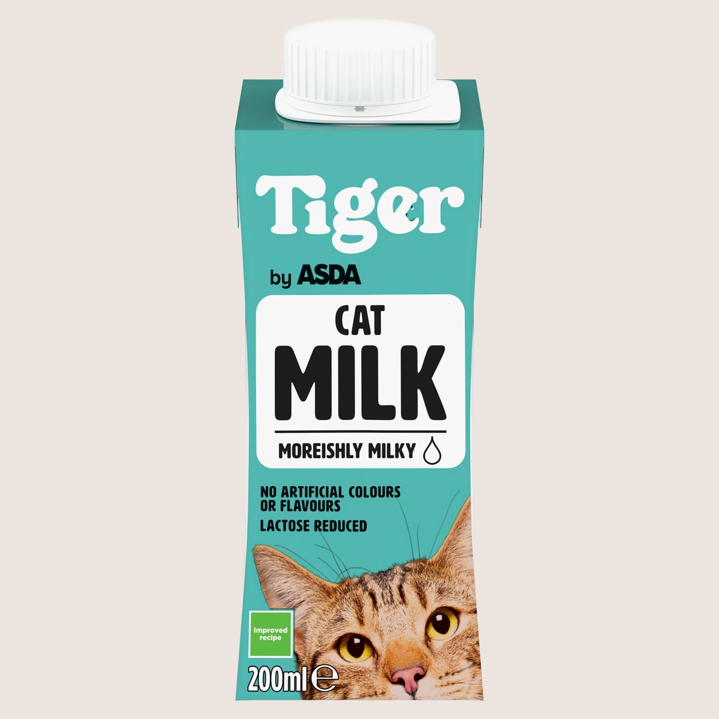 Tiger by ASDA Tiger Cat Milk No Artificial Additives 200ml