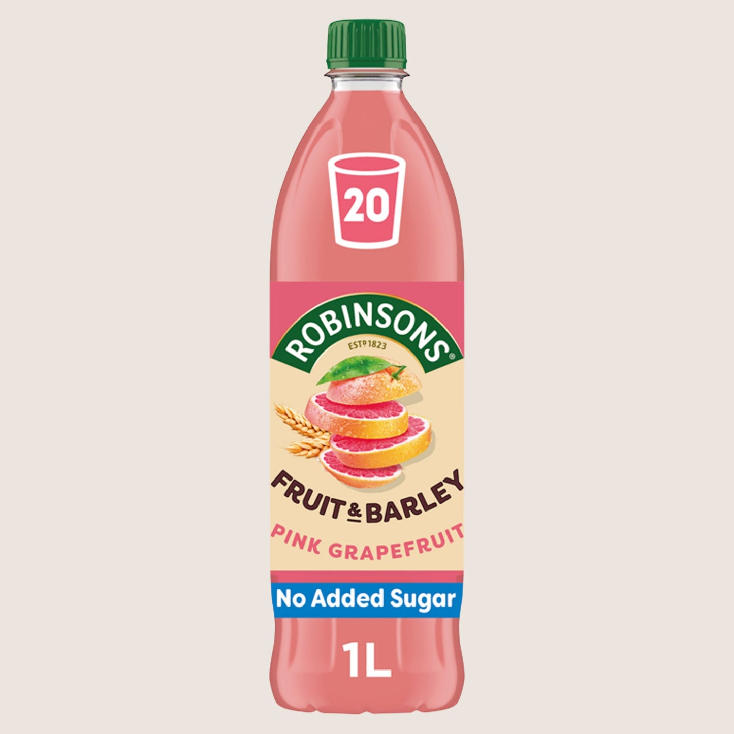 Robinsons Robinsons Fruit & Barley with Vitamins Pink Grapefruit Squash No Added Sugar 1L