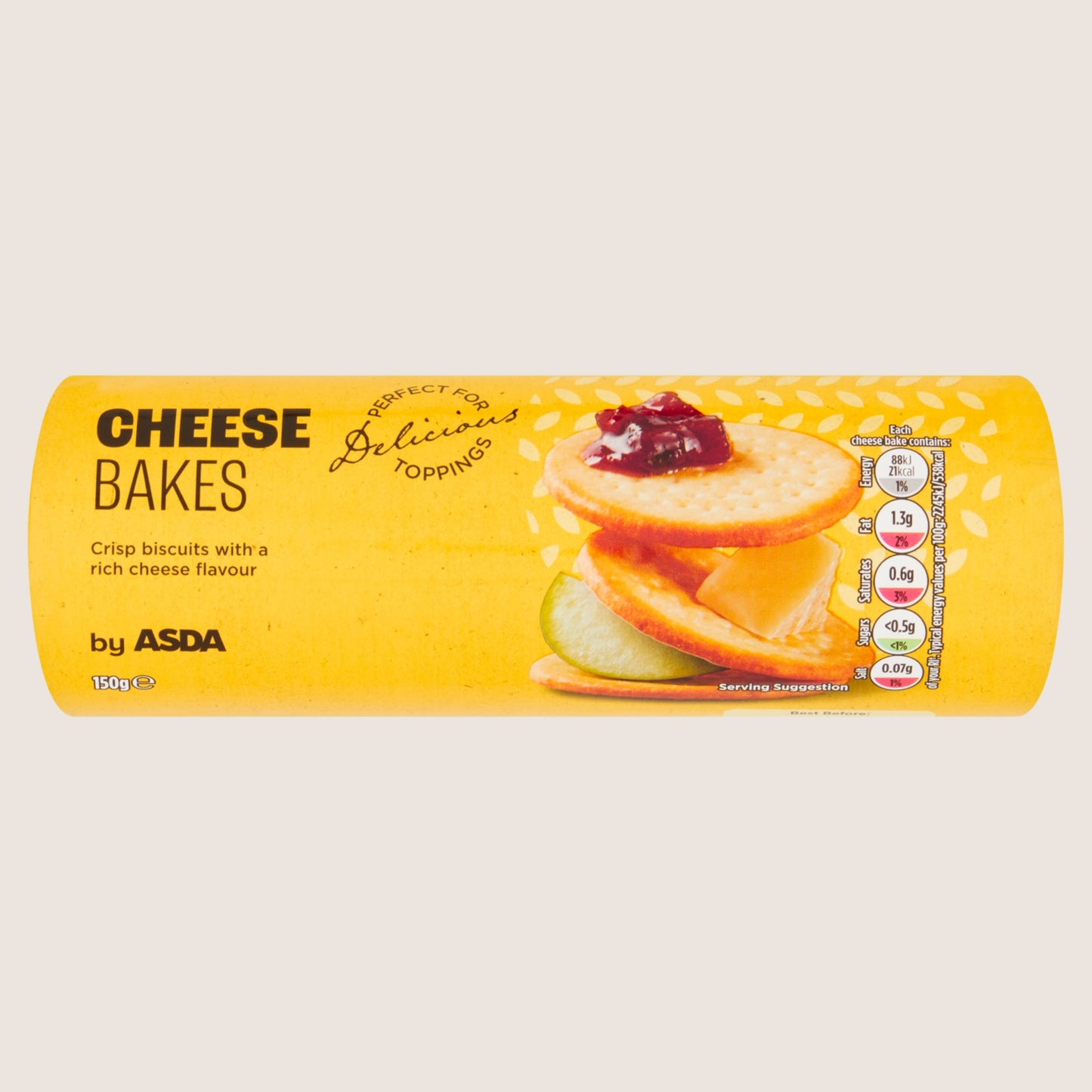 ASDA Cheese Bakes Free From Artificial Additives 150g
