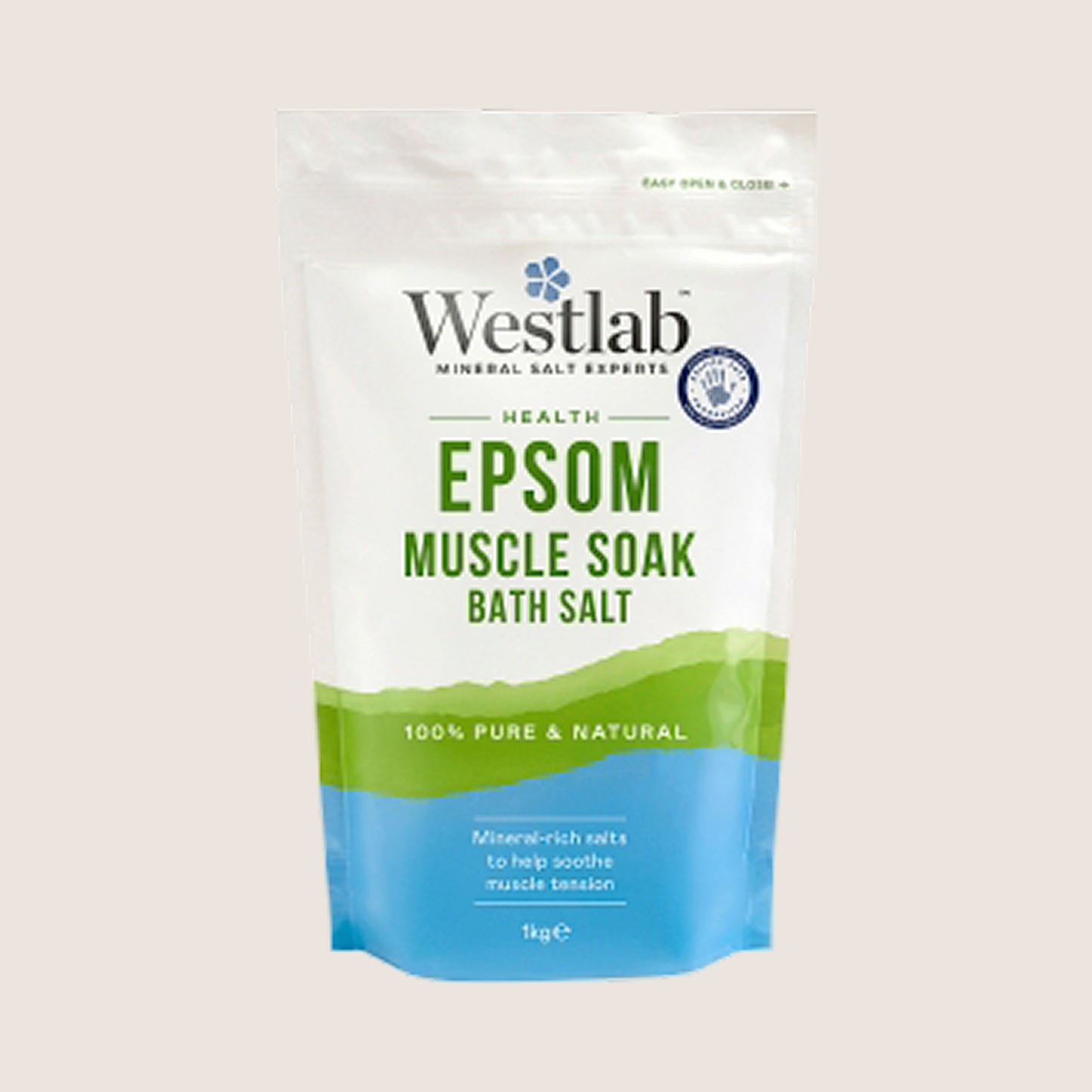 Westlab Health Epsom Muscle Soak Bath Salt Gentle Formula 1kg