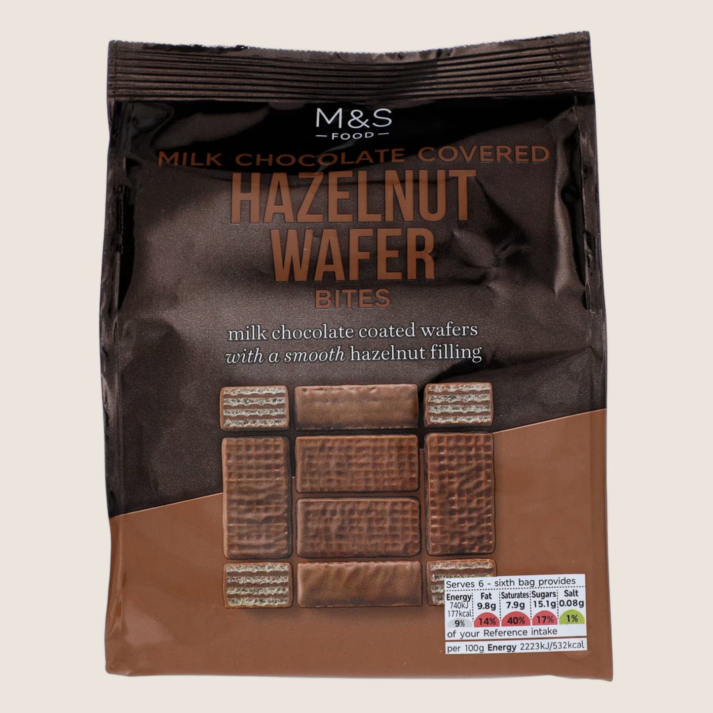 M&S Milk Chocolate Covered Hazelnut Wafer Bites 200 g