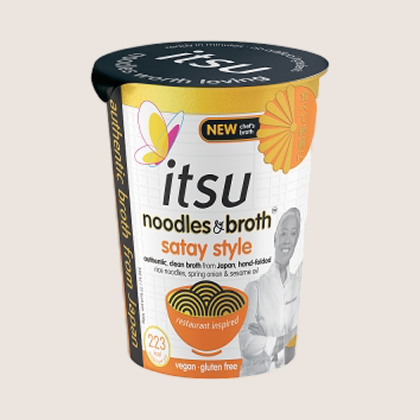 Itsu itsu satay style instant noodles & broth pot Gluten Free 66g
