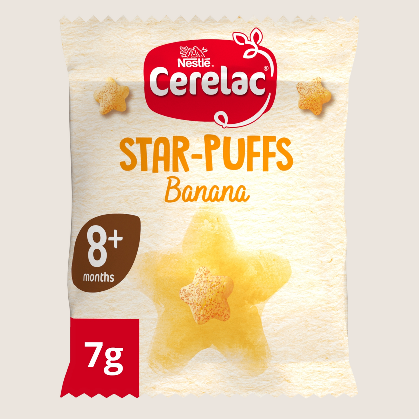 Cerelac Banana Star-Puffs Baby Finger Food 8+ Months No Artificial Additives 7g