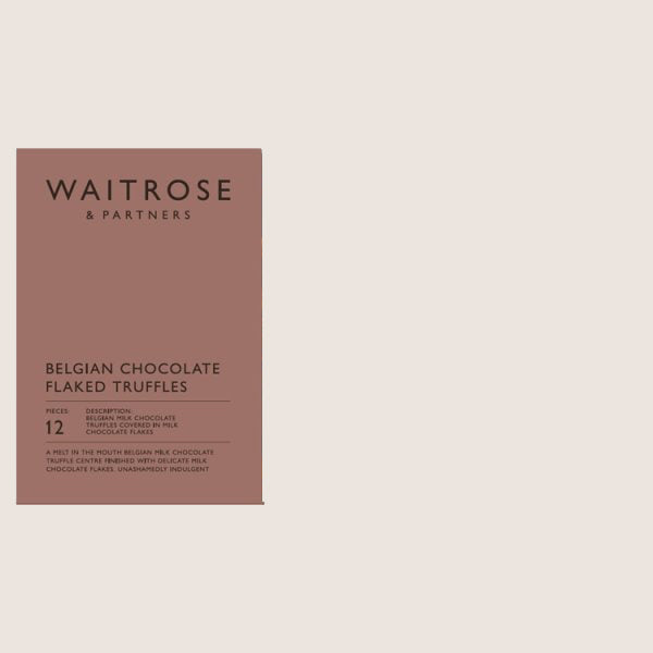 Waitrose Belgian Chocolate Flaked Truffles Pure Indulgence 150G