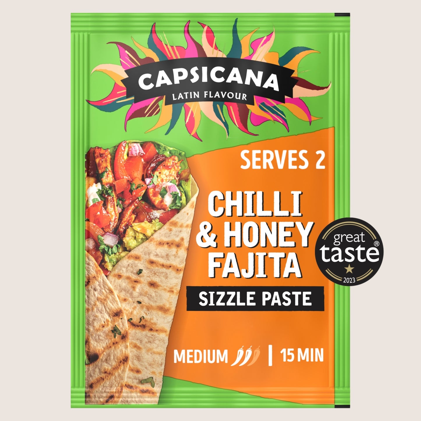 Capsicana Latin Flavour Mexican Style Chilli & Honey Fajita Sizzle Paste No Artificial Additives 60g