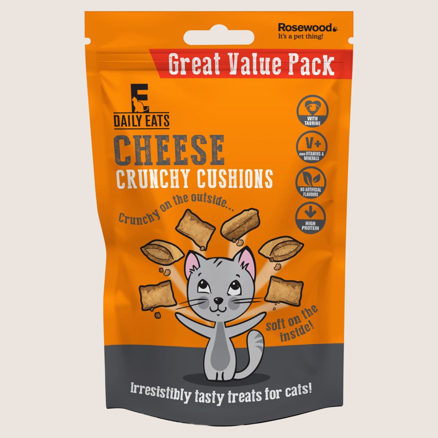 Rosewood Cheese Crunchy Cushions No Artificial Additives 200g