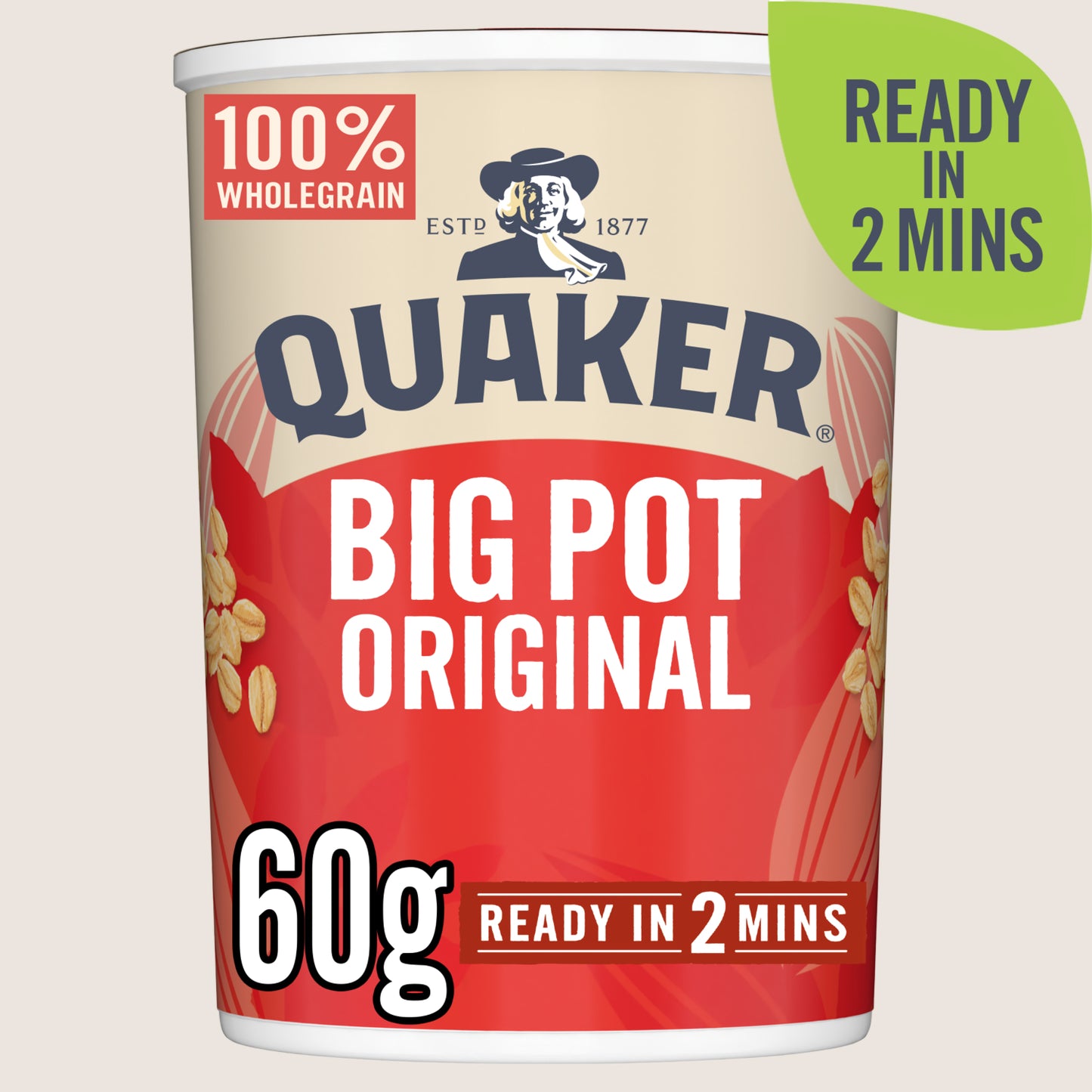 Quaker Oat So Simple Original Porridge Big Pot Vitamin Fortified 60g