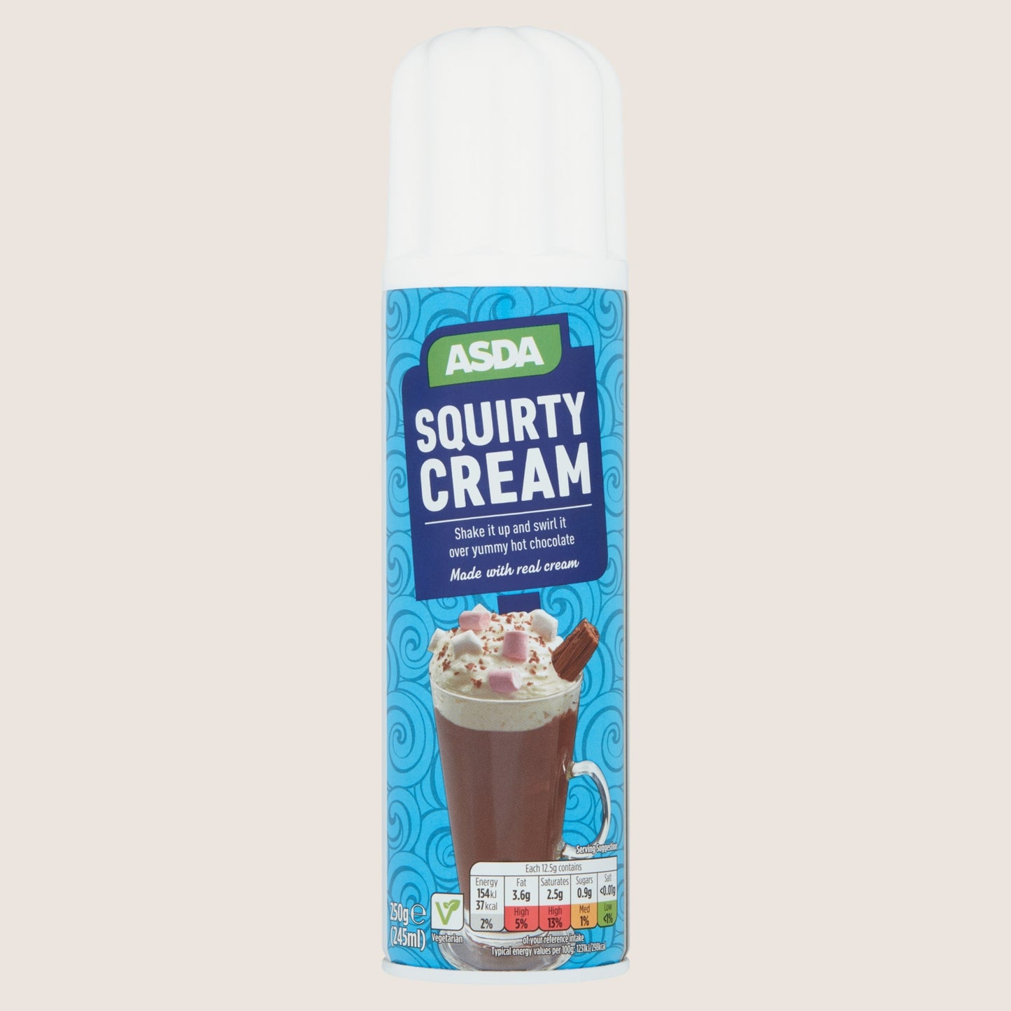 ASDA Squirty Cream No Artificial Additives 250g