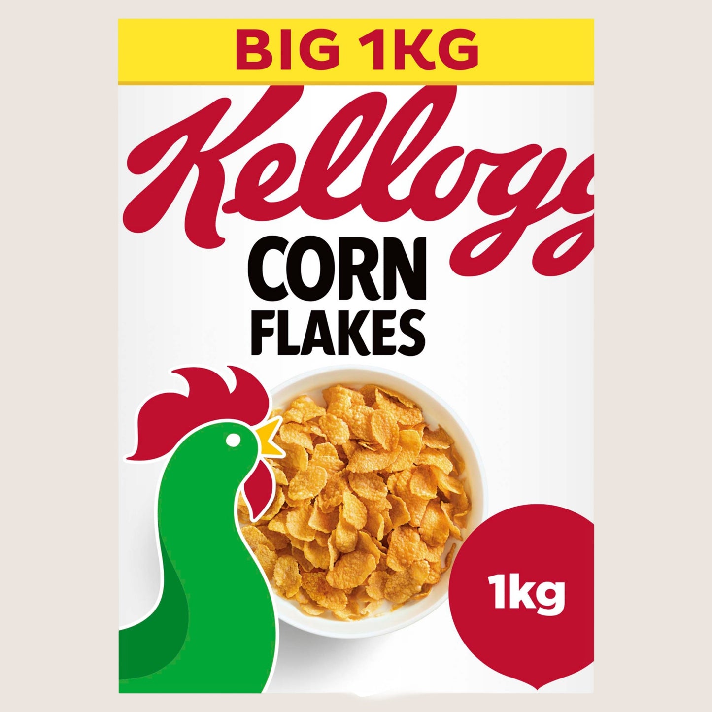 Kellogg's Corn Flakes Breakfast Cereal Vitamin Fortified 1kg