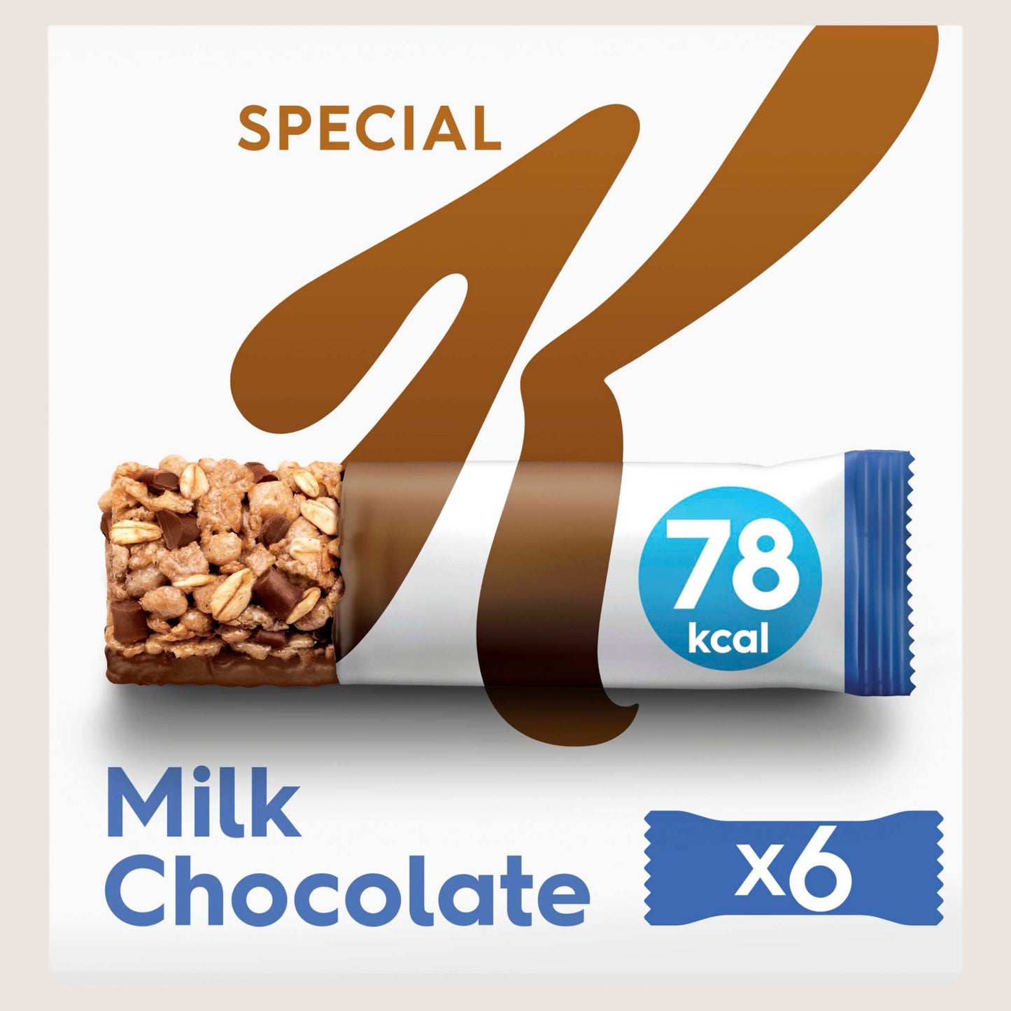 Kellogg's Milk Chocolate Snack Bars Wholegrain 6 x 20g
