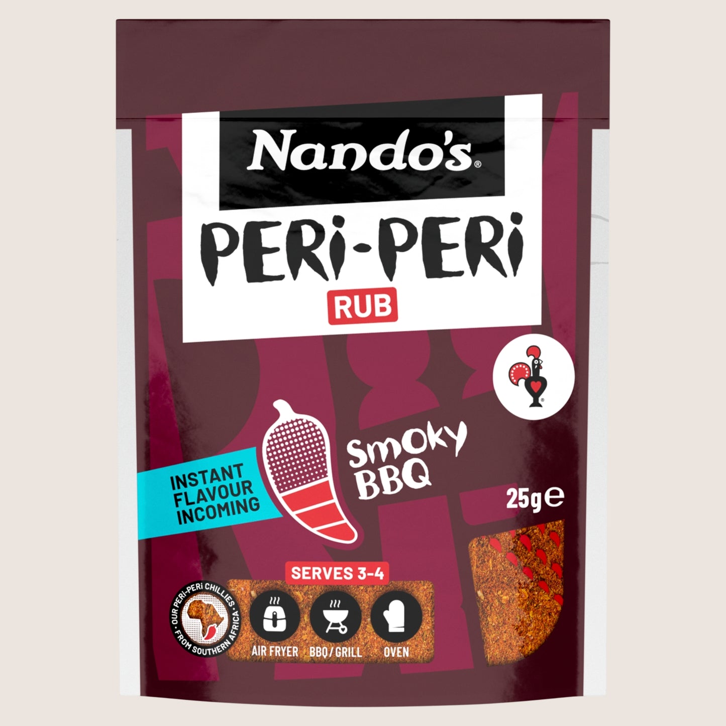 Nando's Smoky BBQ Peri-Peri Rub Halal Certified 25g