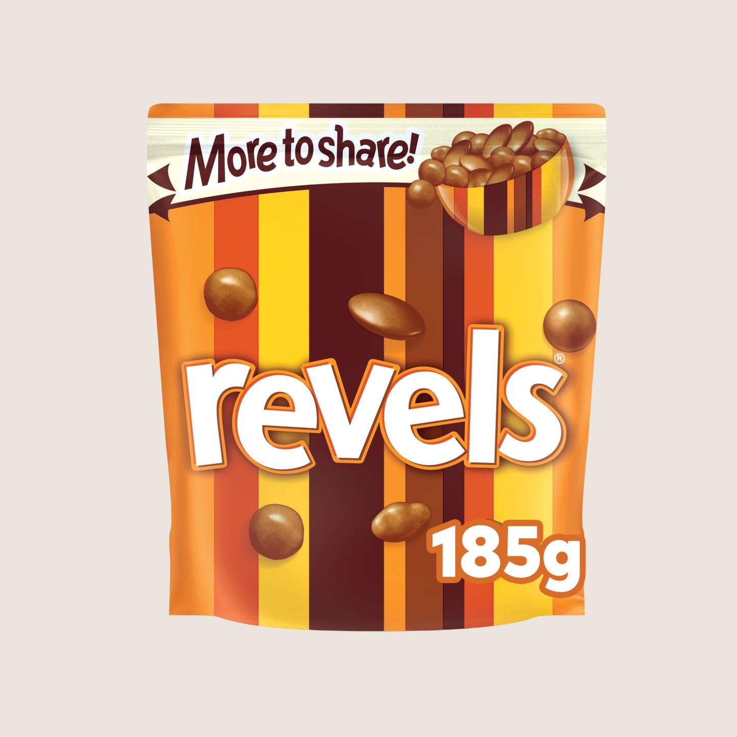 Revels Milk Chocolate with Raisins, Coffee or Orange Bites Sharing Pouch Bag 185g
