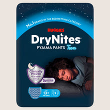 Huggies DryNites Boy Pyjama Pants for Bedwetting 13+ 48-60kgs x 9 pants Gentle Formula