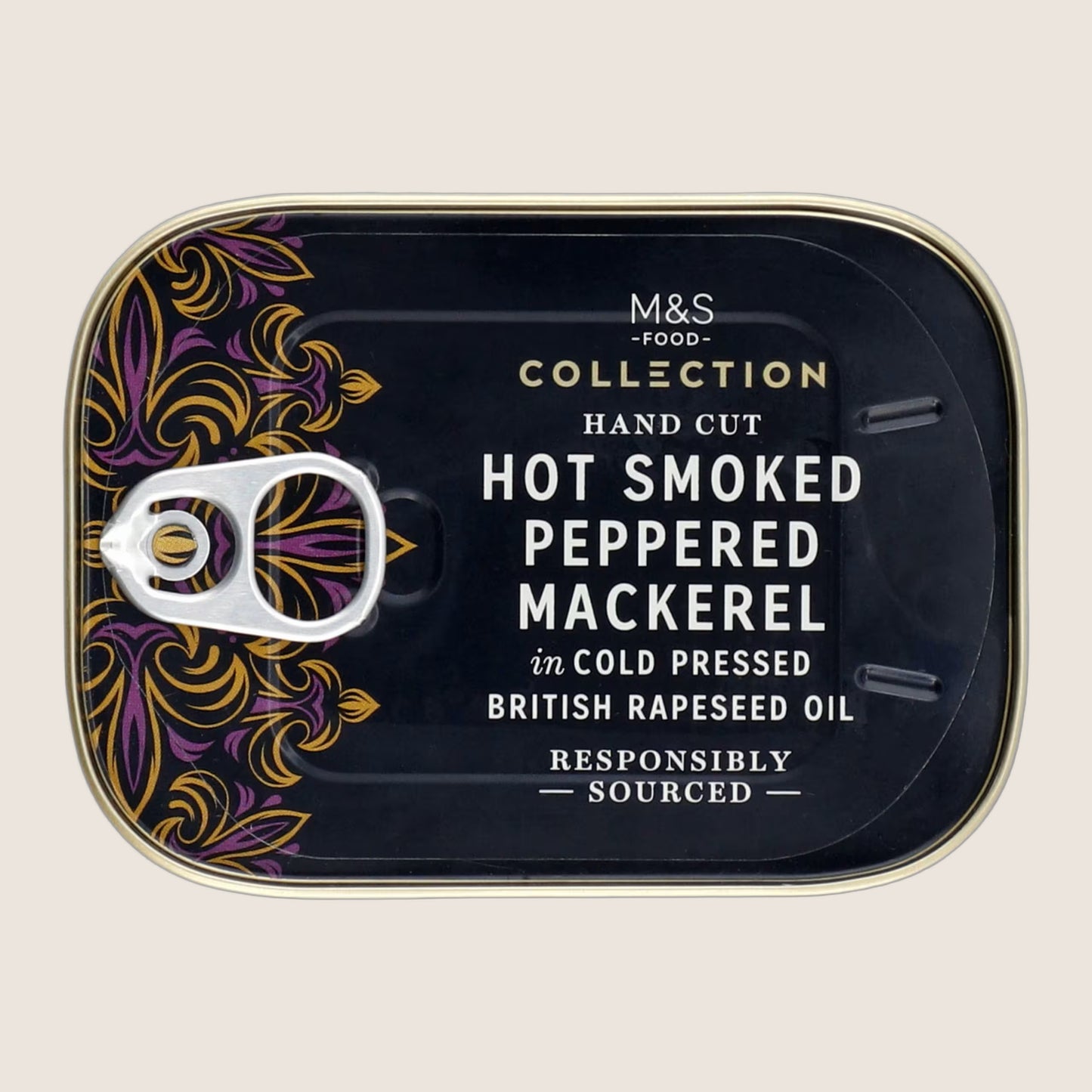 M&S Hot Smoked Peppered Mackerel In Cold Pressed British Rapeseed Oil Oak Smoked 110 g