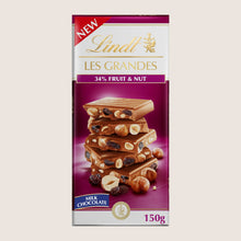 Lindt Les Grandes Milk Chocolate Fruit & Nut Bar 150g