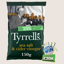 Tyrrells Sea Salt & Cider Vinegar Sharing Crisps No Artificial Additives 150g