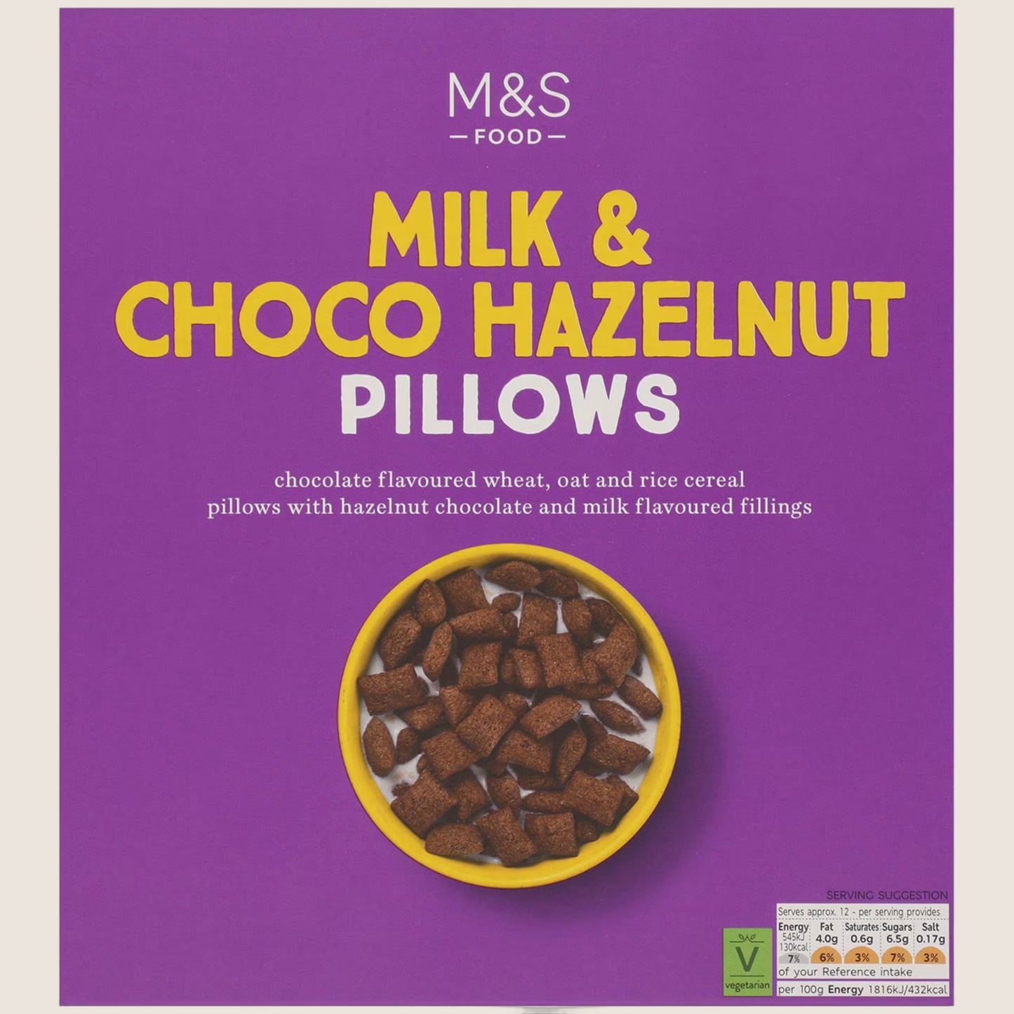 M&S Milk And Choco Hazelnut Pillows 375 g